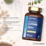 L-Lysine 2000mg | 180 Tablets | Essential Amino Acid | Premium Supplement | Vegan & Vegetarian | by Horbaach - Image 3