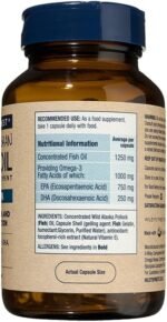 Wiley's Finest Wild Alaskan Fish Oil Peak EPA - Triple Strength Peak EPA and DHA - 1000mg Omega-3s, SQF-Certified - 90 Softgels (90 Servings) - Image 3