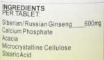 Health Plus Siberian Ginseng 600mg Energy Plant Supplement - 60 Tablets - Image 4