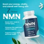 120 Capsules NAD Supplements | 1450MG NMN and Trans-resveratrol Enhanced with Black Pepper for max Absorption | NAD+ Booster for Anti Aging Cellular Energy Booster 2 Months Supply - Image 4