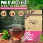 Rio Amazon Pau D’Arco Herbal Tea – 90 Unbleached Tea Bags of 100% Natural Lapacho Bark – Caffeine-Free Detox Infusion for Immunity, Anti-Inflammatory Support & Wellness – Non-GMO, Additive-Free - Image 3
