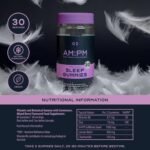 AM:PM Sleep Gummies - 5-HTP, Zinc, Vitamin B6, Lemon Balm & Chamomile - Vegan Sleep Aid with Natural Ingredients - Berry Flavour - 60 Gummies (30 Day Supply) - Image 6