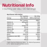 Nutriburst Biotin Beauty - Healthy Hair, Skin & Nails - Vegan Gummies • 2500mcg Biotin with Zinc, Iodine, Vitamins A, C, D3 & E - Mixed Berry Flavour • Sugar Free - Image 3