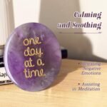 QINJIEJIE Worry Stone Amethyst Thumb Stones Healing Crystals Anxiety Relief for Adults Small Gifts Crystals Spiritual Crystal Gifts for Women Kids Stocking Fillers Women - Image 5