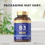 Vitamin B3 Nicotinamide 500mg | 180 Vegan Tablets | High Strength Vitamin B3 Niacin Supplement (Niacinamide) | Flush Free Formula | Suitable for Vegetarians and Vegans | by Carlyle - Image 5