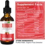 Magnesium Glycinate Drops for Women & Men, Liquid Supplements Complex with MagnesiumTaurate, Cellulose Fiber, Bromelain, Vitamins and Zinc, Strawberry Flavour, 60ml - Image 4