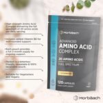 Amino Acid Supplement | Essential Complex | All BCAA & EAA Including Lysine & Arginine | Full Spectrum | 120 Vegan Powder Capsules | Free Form | by Horbaach - Image 3