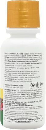 NaturesPlus Source of Life Gold Liquid 236ml - High Potency Food- Based Multivitamin and Mineral with Superfoods - Energy, Immune, Bones, Hydration - Vegetarian, Gluten Free - Image 4