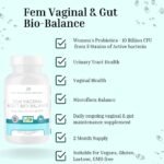 Fem Vaginal & Gut Bio-Balance - 2 Months Supply - Vegan Vaginal probiotics for Women 10 Billion CFU- Candida Yeast Balance, Urinary, Bacterial Vaginosis (BV), UTI, Good Bacteria & Gut Health Support - Image 3