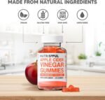 Apple Cider Vinegar Gummies with The Mother 1000mg – ACV with B12, B9, Folic Acid – Vegan, Non-GMO, Cold-Pressed – Detox, Digestion, Energy, Wellness – 60 Gummies with Beetroot & Pomegranate - Image 4