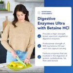 Pure Encapsulations Digestive Enzymes Ultra with Betaine HCl - Vegetarian Digestive Enzymes - Lactose, Protein & Fat Digestion - 30 Capsules - Image 3
