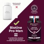 Organic Beard & Hair Growth Complex - with Biotin, Selenium, Zinc & Pumpkin Seeds - Against Hair Loss and Baldness - Promotes Beard Growth - Nutrimea - Made in France - Image 4