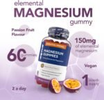Zipvit Magnesium Gummies for Adults, 150mg Elemental Magnesium Citrate, Supports Energy, Muscle & Bone Health, Passionfruit Flavour, 60 Vegan Gummies, 1 Month Supply - Image 3