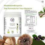 QW Mushroom Enzymix | High Strength Mushroom Complex Super Greens Powder | 300mg Reishi, Cordyceps & Shiitake Powder with Spirulina, Barley & More Superfood Ingredients | Made in The UK - Image 3