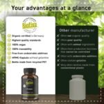 Yarrow Organic 150 Capsules - Achillea - 100% Vegan - Composite Plant - Purely Herbal - Packed and Certified in Germany - HPMC Capsules - Image 3