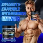 Creatine Gummies 5000mg | 120 Max Strength Muscle Growth | Recovery Supplements for Men & Women | Creatine Monohydrate Plus B12 and L-Taurine | Blueberry Flavour | 1 Month Supply - Image 4