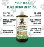 Hemp Oil for Dogs - Natural Dog & Cat Feed Supplement with omega 3, 6, 9 support hip, joint & dog calming- 100% Pure Cold Pressed (1ltr) - Image 3