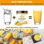 Ginger Shots with Vitamin C-135 Servings - 125g Ginger and Turmeric Shot Powder with Orange, Cayenne Pepper and Zinc-Vegan, with Natural Ingredients-No Added Sugar- Mix with Water, Juice or Tea - Image 5