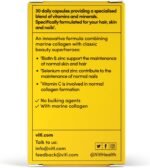 VITL Hair, Skin & Nails + Collagen, A dose of Classic Complexion Heroes Such as Collagen, Vitamin E, Biotin and Zinc | 30 Capsules - Image 3