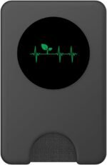 Vegan Heartbeat Lifeline Plant Based Nutrition Gift Food PopSockets PopWallet for MagSafe - Image 3