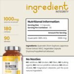 VitaBright Quercetin Supplement 1000mg | 180 Capsules - 2 Daily | 500mg Capsules - Take 2 Daily | Quercetin Powder Bio Flavonoids Supplements | Vegan | No Additives | Made in Britain - Image 3