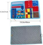 Fidget Blanket For Kids , Supports Memory, 49×31cm, Fidget Blanket, Calming Sensory , Fine Motor Skill Development, For Stress Relief, Focus Support - Image 6