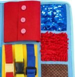 Fidget Blanket For Kids , Supports Memory, 49×31cm, Fidget Blanket, Calming Sensory , Fine Motor Skill Development, For Stress Relief, Focus Support - Image 7