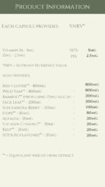 Women's Health Complex - Natural Daily Support for Hormonal Balance - Herbal Formula for Menopause, 60 Capsules - Image 5