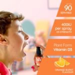 Kids Liposomal Vitamin D3 Spray 400 IU - High Bioavailability, Fast Absorption Vegan VIT D as Cholecalciferol for Children | Immune, Bone, Teeth Support | Orange Burst (90 Sprays) - Image 3
