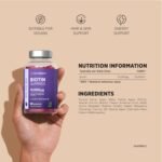 Biotin Hair Growth Gummies 10,000mcg | 90 Count | High Strength Biotin (Vitamin B7) for Hair and Skin Health | Natural Strawberry Flavour | Vegan Supplement | by Horbaach - Image 4