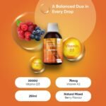 Liposomal Vitamin D3 K2 Liquid for Adults | 250ml | Vegan VIT D3 2000IU (Cholecalciferol) & K2 (MK-7) 75mcg | Natural Mixed Berry Flavour | 50 Servings | Non-GMO & Gluten-Free Liquid Vitamin D - Image 3