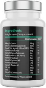 High Strength NAC Plus Complex | 5-in-1 Doctor-Formulated Supplement with N-Acetyl-Cysteine, Turmeric, Vitamin D3, B12 & Folate | Energy, Detox & Cellular Support | Made in UK - Image 3