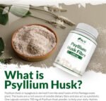 Psyllium Husk Fibre Supplement - 1400mg per Serving - 240 Vegan Capsules - Natural Soluble Prebiotic Fiber from Plantago Ovata Seeds - Made in The UK - Nu U Nutrition - Image 5