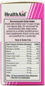 HealthAid Vitamin B Complex - 90 Capsules (Pack of 1) - Image 3