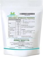 Herbal Magic's Organic Spinach Powder Green Superfood for Smoothies,Juice, Baking Free from Fillers & preservatives of&G Organic Certified (200g (Pack of 1)) - Image 3
