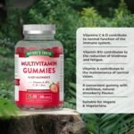 Adult Multivitamin Gummies | 60 Count | 14 Key Nutrients | Natural Strawberry Flavour | Vegan Supplement for Men & Women | Nature's Truth - Image 3