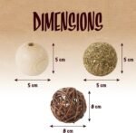 Rosewood Naturals Catnip Bundle for Cats - 3 Assorted Natural Catnip Balls, Fun Cat Toys for Engaging Play, Exercise and Stress Relief, Indoor and Outdoor Cats, Long-Lasting - Image 5