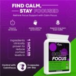 Calm Focus Natural Focus Supplement for Adults- Enhanced Cognitive Supplements, Brain Booster Supplements for Stress Relief & Brain Supplements for Adults - 60 Caffeine-Free Capsules - Image 5