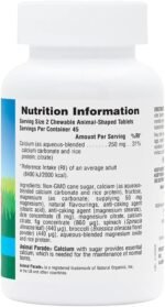 NaturesPlus Animal Parade Calcium Children’s Chewable - Calcium Supplement for Kids Natural Vanilla Flavour - Vegan, Gluten Free - 90 Chewable Animal Shaped Tablets - Image 3