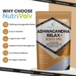 Ashwagandha KSM 66 Complex | 3000mg Enhanced with L-Theanine, L-Tryptophan, Vitamin B6 & Black Pepper | 2 Month Supply | 60 High Strength Capsules with 250mg Extract | UK Made | by NutriVolv - Image 3