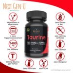 Taurine - 1000 mg, 120 Vegan Caplets - Food Supplement - Dietary Health Supplement - Helps Promote Immune & Central Nervous System Functions - by NextGenU - Image 6