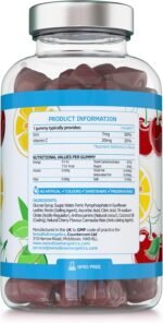 Iron Gummies with Added Vitamin C - 60 Natural Cherry Flavour Chewable Yummy Gummies - 2 Month Supply - efficient Absorption and gentler Digestion Formula - Made in The UK - Image 3