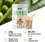 Weider Vegan Protein (750g) Cookie Flavour. 23g Protein/dose, Pea Isolate (Pisane) & Rice Protein. with Vitamin B12 & Stevia. Gluten Free, Sugar Free. Packaging 50% Recycled, 100% Recyclable - Image 3