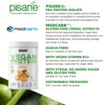 Weider Vegan Protein (750g) Cookie Flavour. 23g Protein/dose, Pea Isolate (Pisane) & Rice Protein. with Vitamin B12 & Stevia. Gluten Free, Sugar Free. Packaging 50% Recycled, 100% Recyclable - Image 4