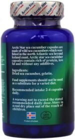 Arctic Star - Sea Cucumber Capsules - Natural Pure Iceland Atlantic Wild Caught Sea Cucumber Extract Supplement Pills - Joint Health & Immune Health (80 Capsules, 400mg) 1Bottle - Image 4