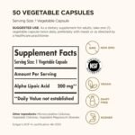 Solgar Alpha Lipoic Acid 200 mg Vegetable Capsules - Food Supplement, Pack of 50 - Antioxidants - Vegan, Gluten Free - Image 3