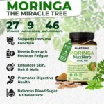 Moringa Capsules 5000mg - 4 -Month Supply | 120 High-Strength Moringa Capsules | Pure Potent Leaf Extract - No Additives | Vegan, Non-GMO & Lab-Tested - Image 3