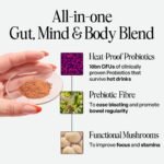 Biotic Energy Gut-First Energy Powder | Hot-Drink Friendly Probiotics, Prebiotics + Lion's Mane | Raw Cacao, Caffeine-Free |100% Daily B & D Vitamins | High in Fibre | 30 Servings - Image 3