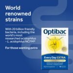 Optibac Probiotics Every Day Extra - Advanced Digestive Probiotic Supplement - Most Researched Lactobacillus Acidophilus - 60 Vegan Capsules - Image 4