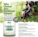 Potassium Supplement High Strength 1550mg & Vitamin C - 240 Vegan Tablets - 4 Month Supply - Potassium Citrate for Natural Electrolytes Support - Made in The UK - Nu U Nutrition - Image 4